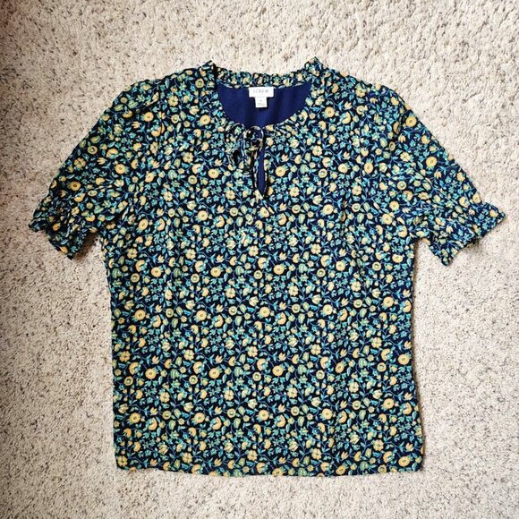Women's J.Crew Floral top - Picture 1 of 3